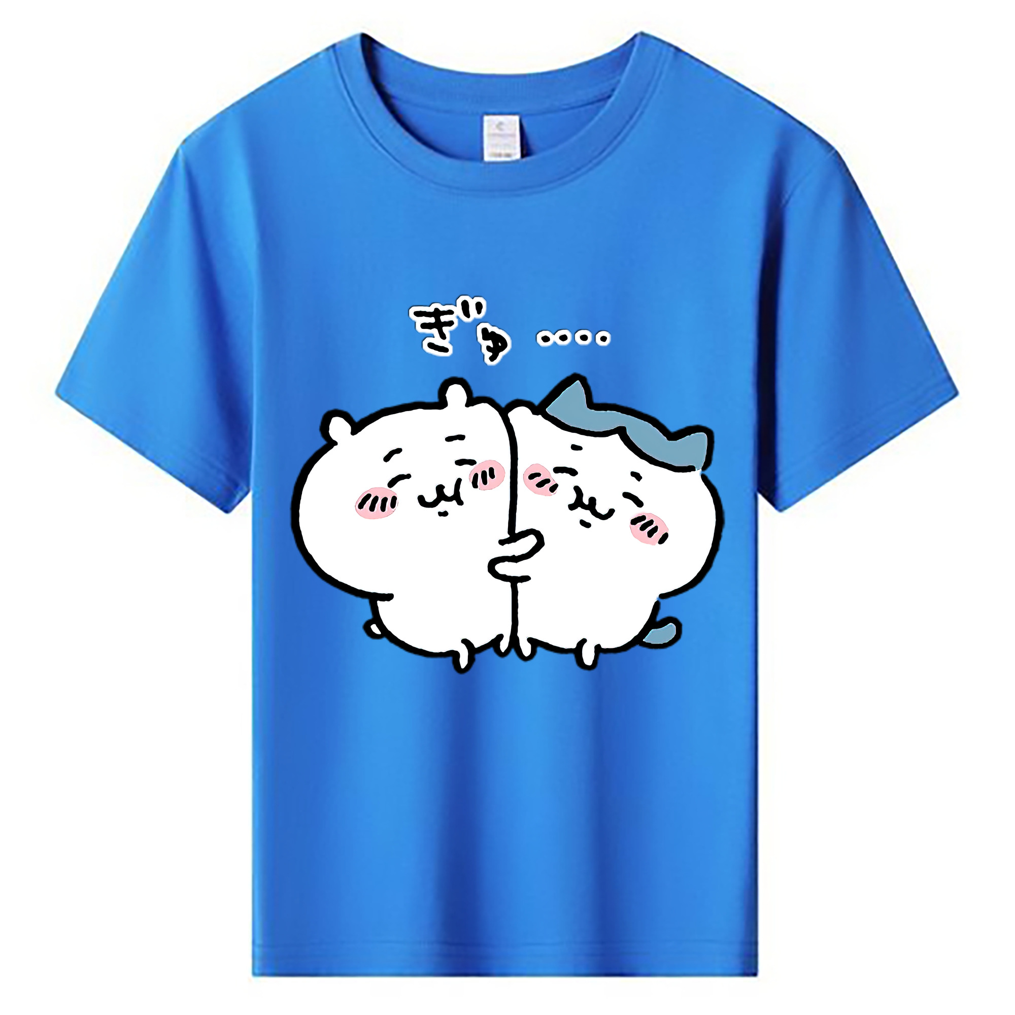（画像用） ちいかわ ハチワレ Chii-kawa hachiware 綿100％キッズTシャツ（フロントプリント）